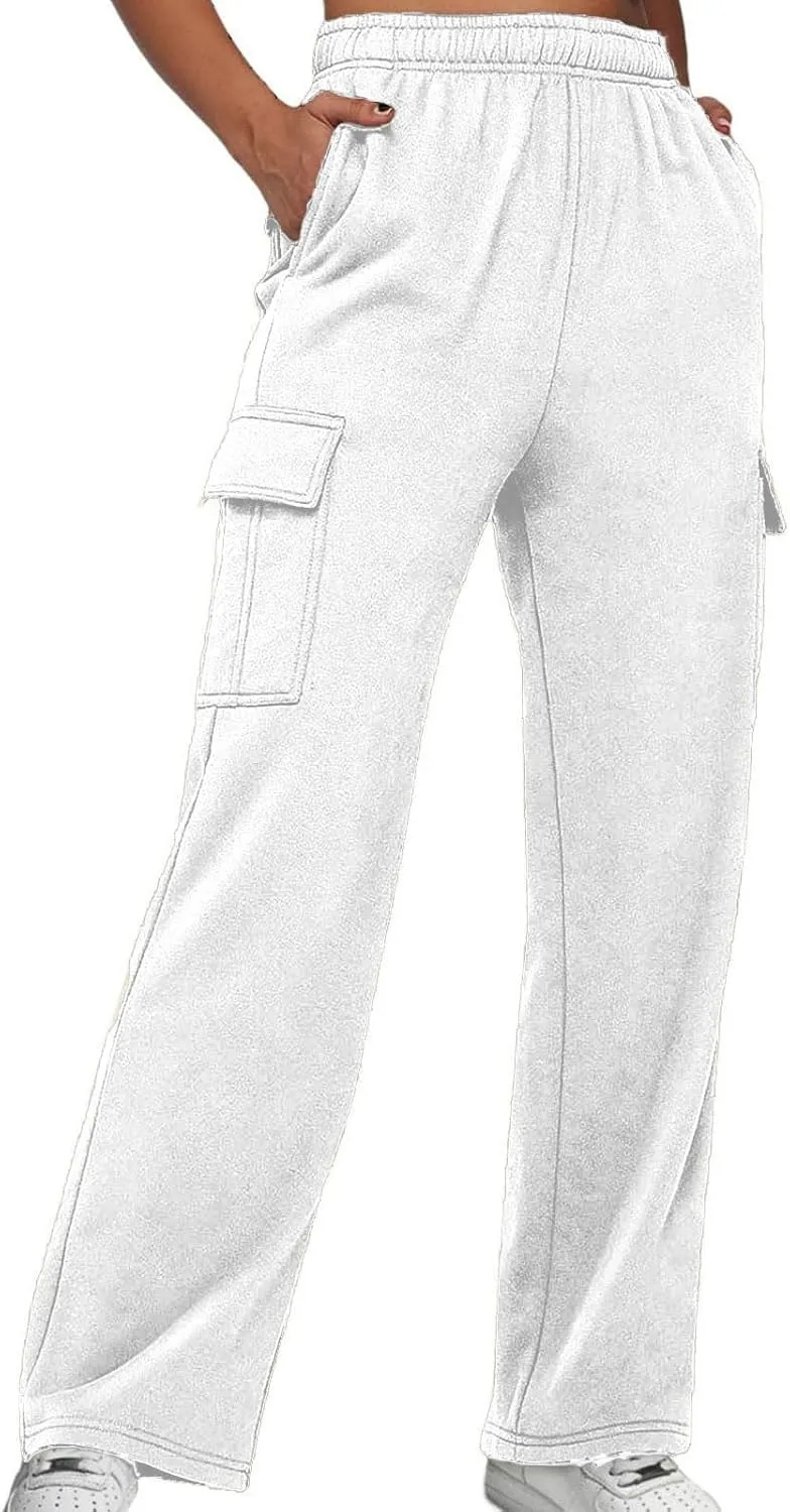 Women's Cinch Bottom Sweatpants High Waisted Casual Workout Athletic Baggy Joggers Lounge Pants with Pockets