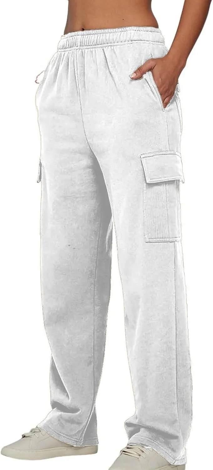 Women's Cinch Bottom Sweatpants High Waisted Casual Workout Athletic Baggy Joggers Lounge Pants with Pockets