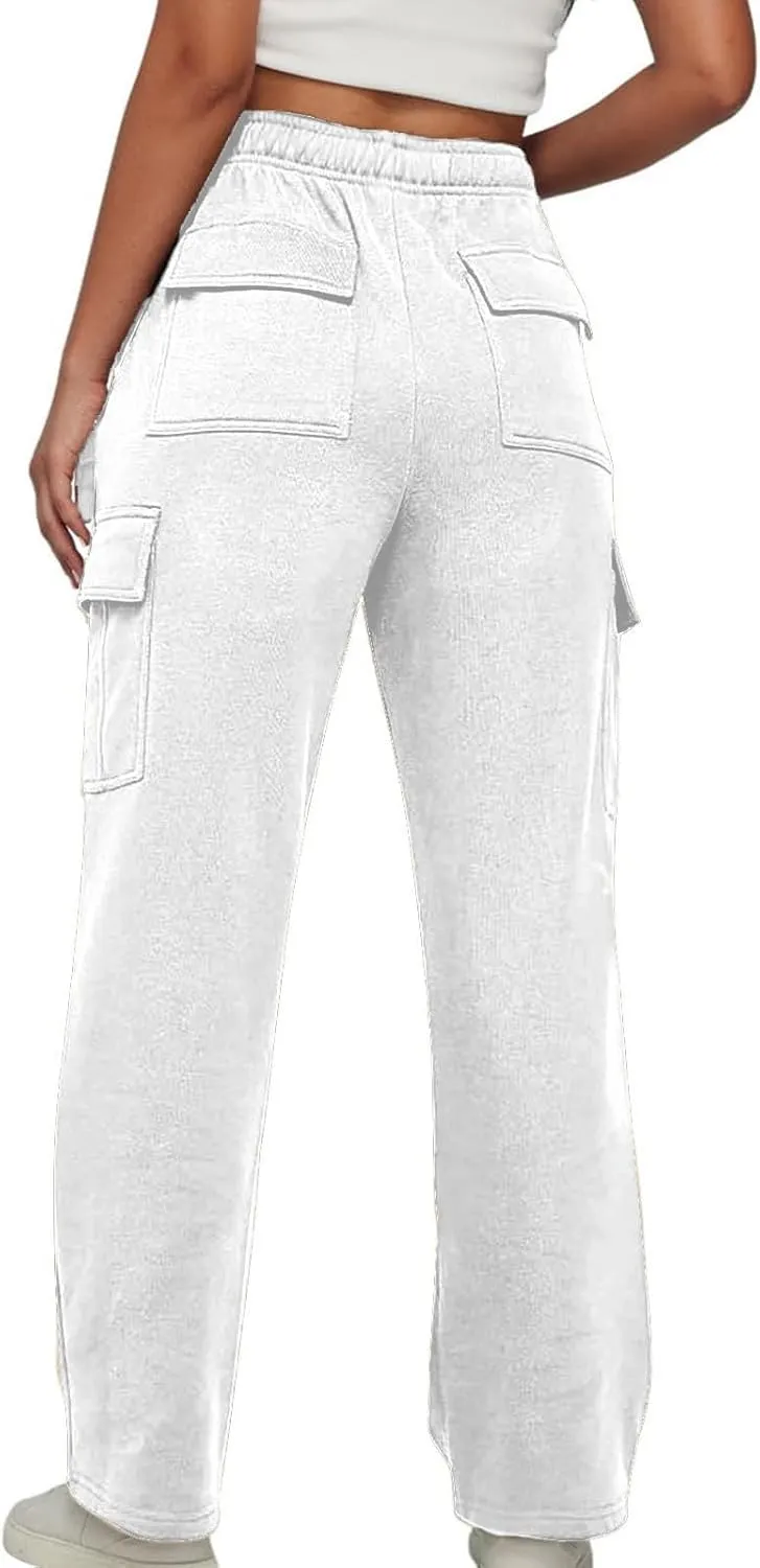 Women's Cinch Bottom Sweatpants High Waisted Casual Workout Athletic Baggy Joggers Lounge Pants with Pockets
