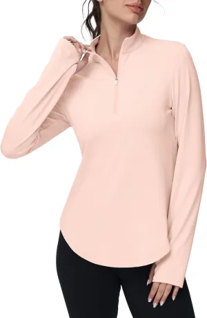 Women's Golf Polo Long Sleeve Workout Tops V Neck UPF 50  Sun Protection Quick Dry Lightweight Active Tennis Shirts