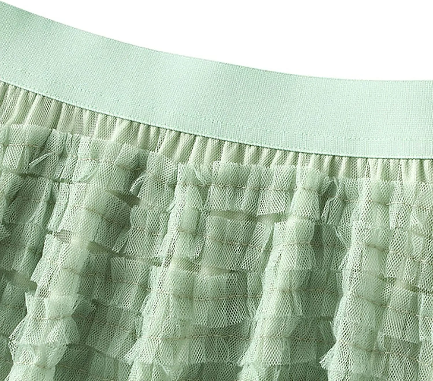 Women's Long Maxi Tulle Skirts A Line Ruffle High Waisted Tiered Layered Mesh Tutu Skirt Petticoat Costumes