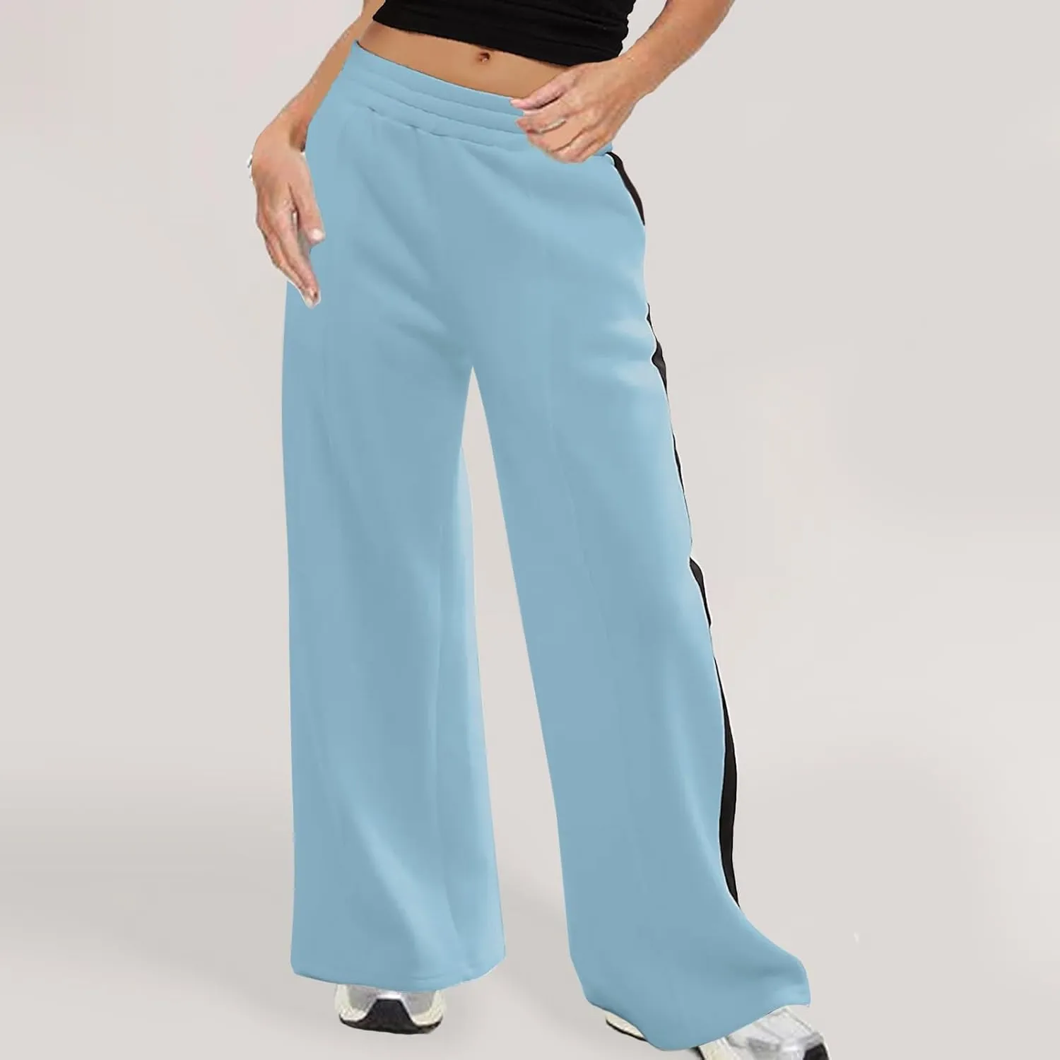 Women's Pants Baggy Sweatpants Wide Leg High Waist Sweatpants Casual Palazzo Pants Plus Size Loose Trousers Comfy Pant