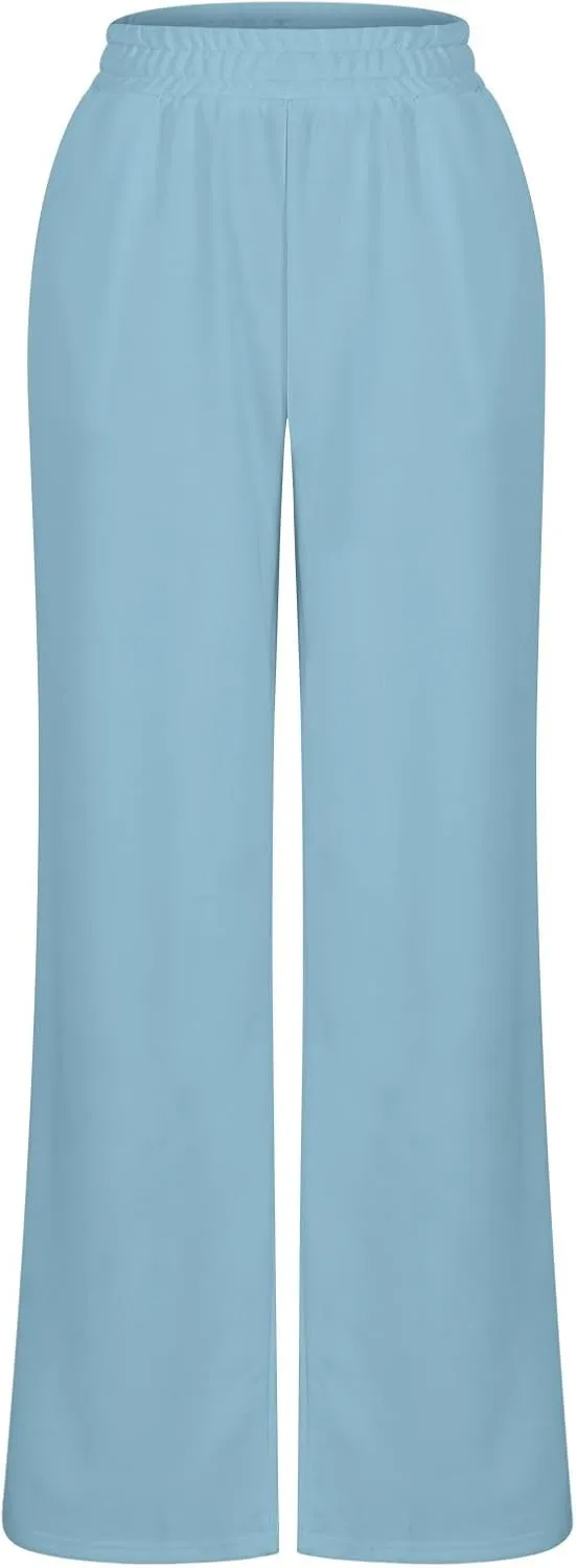 Women's Pants Baggy Sweatpants Wide Leg High Waist Sweatpants Casual Palazzo Pants Plus Size Loose Trousers Comfy Pant