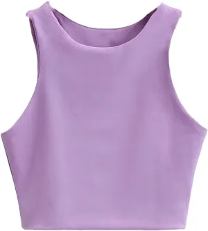 Women's Solid Color Slim Fit Short Camisole Top