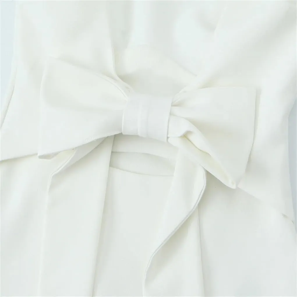 Women's Square Neck Sleeveless Bow-Backed Camisole Top