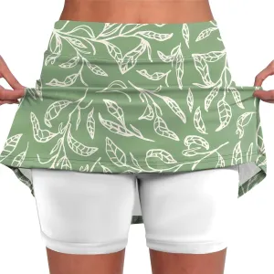 Women's Tennis Golf Skirts Floral Printed High Waist Skorts with Pockets Athletic Sports Running Workout Inner Shorts
