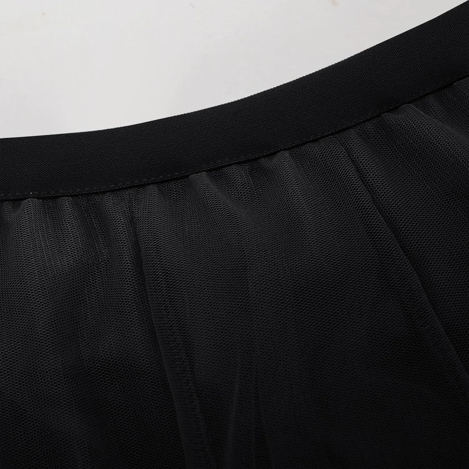 Womens Tulle Skirt Elegant Pleated Skirt for Women Midi Length Elastic Waist Skirts Party Evening A Line Tutu Skirts
