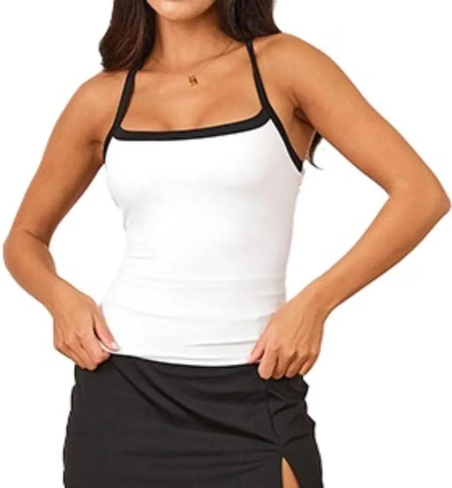 Women's Vintage Camisole Tank Tops Sleeveless Cami Slim Fitted Tops Summer 2024 Crop Top Cami Top Going Out Tee