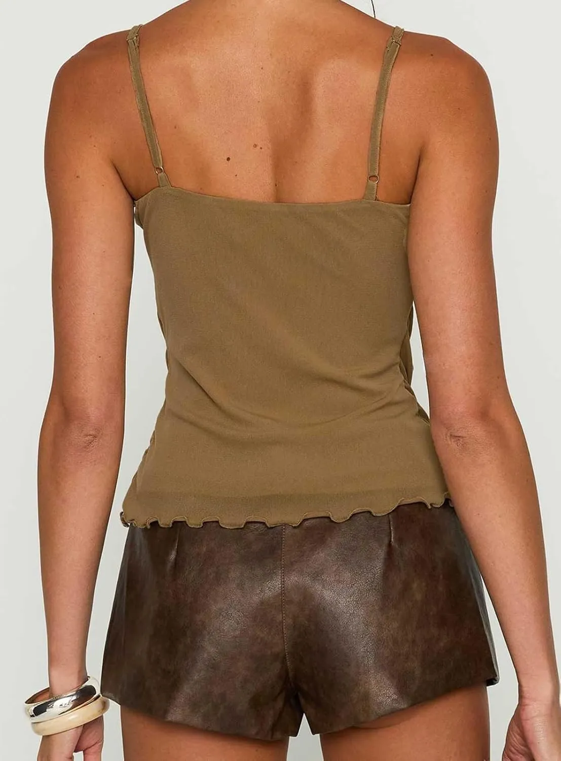 Y2K Sequin Cami Top for Women Sexy Sparkle Backless Low Cut Crop Tank Top Cute Teens Summer Rhinestone Going Out Tops