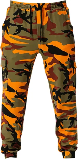 Ymosrh Mens Pants Fashion Men's Patchwork Camouflage Jogging Pants Outdoor Sports Fitness Stretch