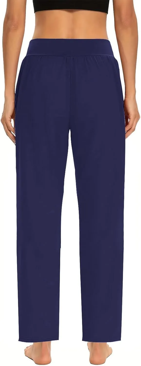 Yoga Pants for Women Casual Soft Stretch Yoga Sweats Pant Wide Leg Sweatpants High Waist Pajama Pants with Pocket