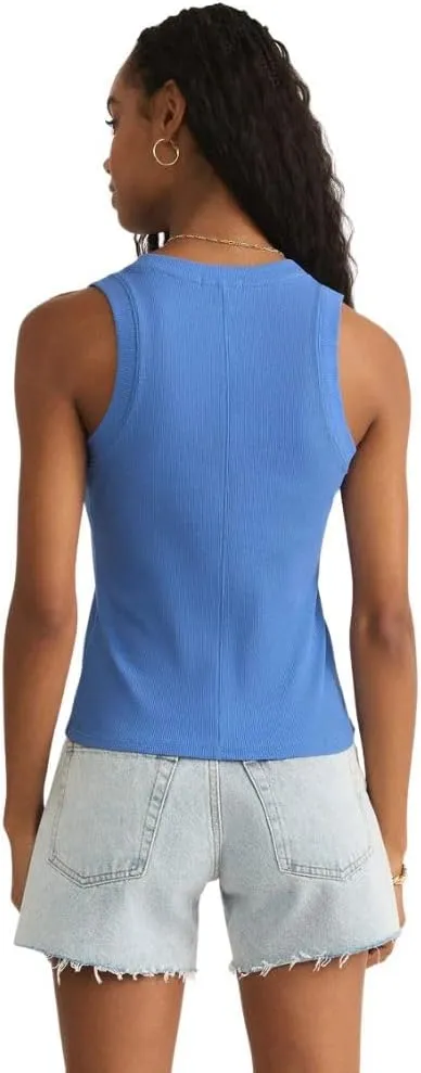 Z SUPPLY Women's Sirena Ribbed Tank Top, Blue